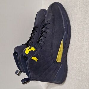 Nike Jordan 12 Retro Michigan College Navy/Amarillo BQ3180-407 Men's Size 11